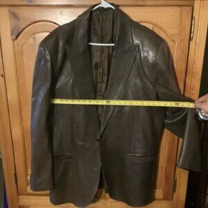 Vitale Italian real leather blazer, super sharp! Extra large